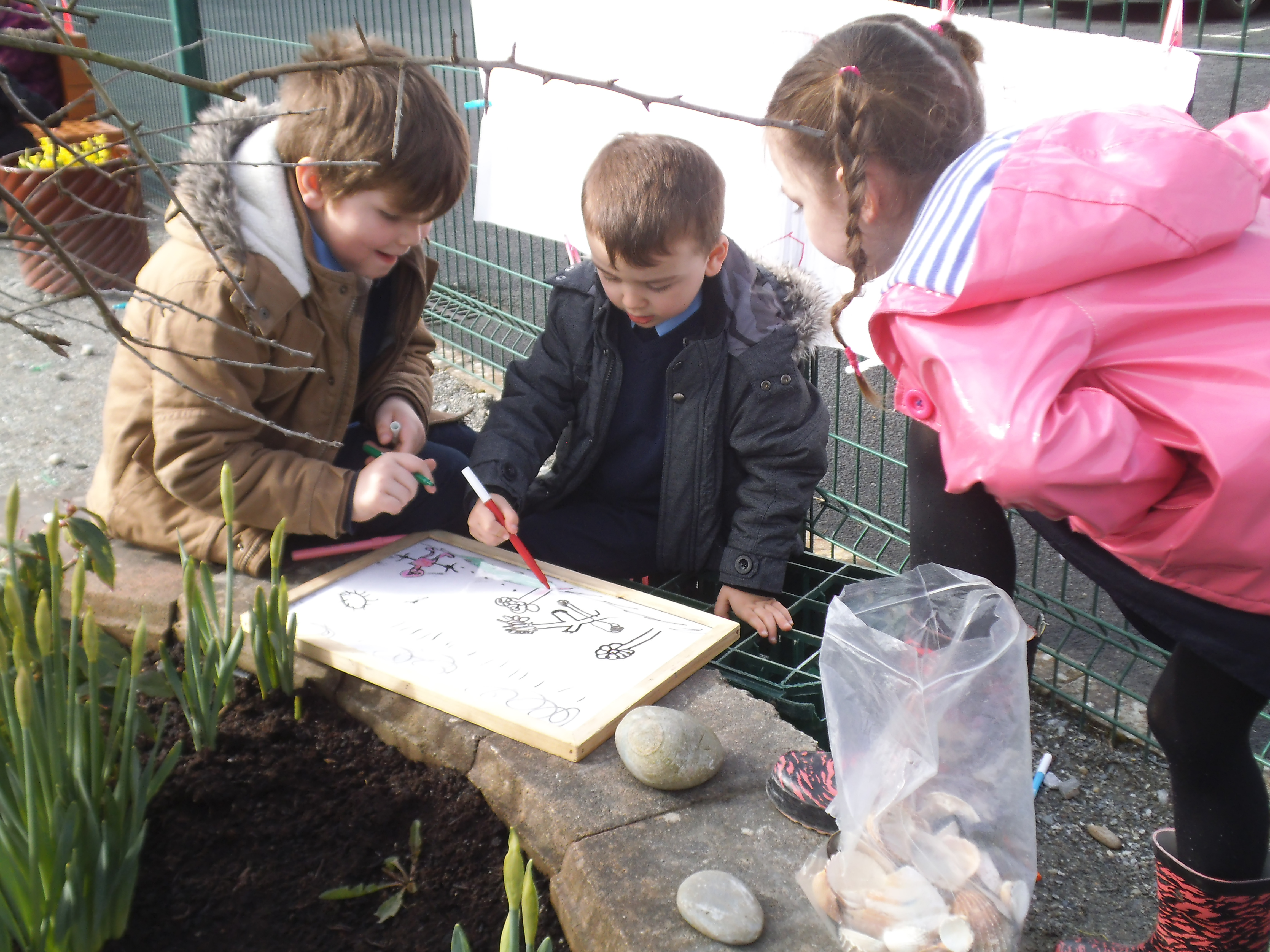 pupils during outdoor play based learning